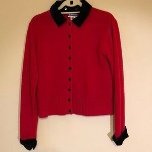 Vintage Pendleton Red sweater with black trim.